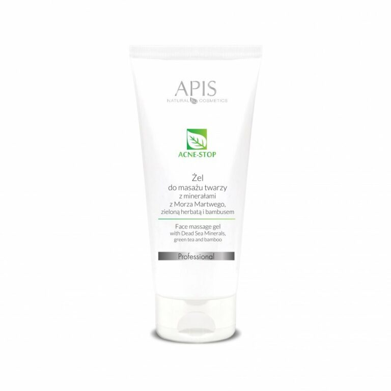APIS – ACNE STOP – Żel Wygładzający do Masażu Twarzy – dla cery tłustej – z minerałami z Morza Martwego, zieloną herbatą i bambusem 200ml (50995)