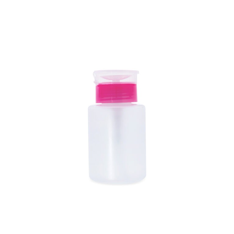 Dozownik z pompką – biały z różową nakrętką 150 ml