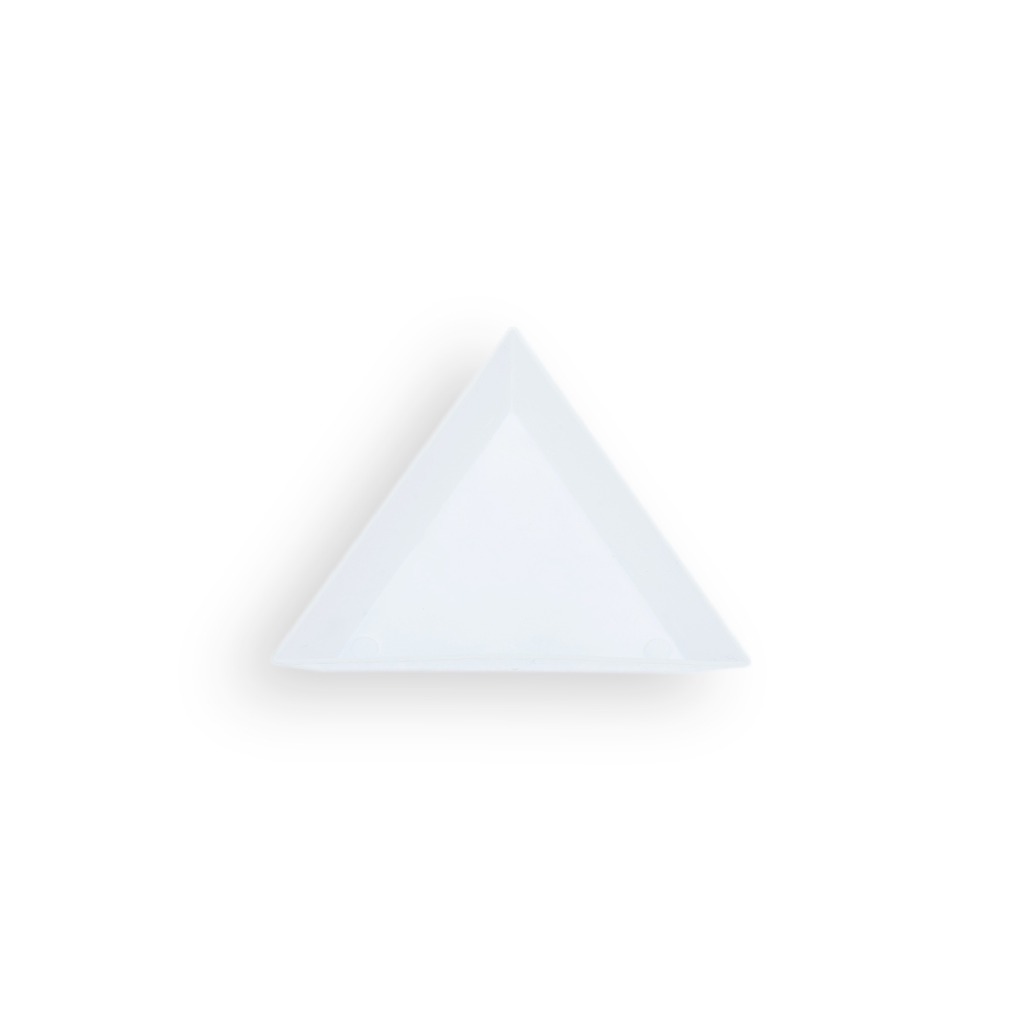 Tacka podstawka trójkątna na cyrkonie – biała