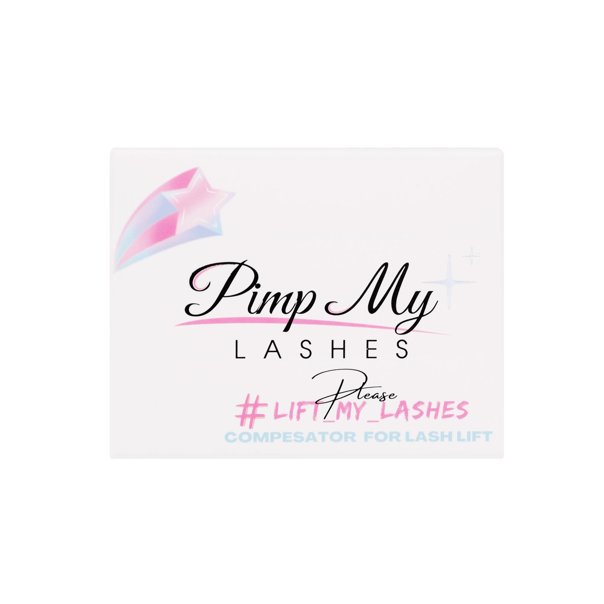 Pimp My Lashes – Kompensatory Nakładki do laminacji rzęs, dwie pary – Transparentne Brokatowe