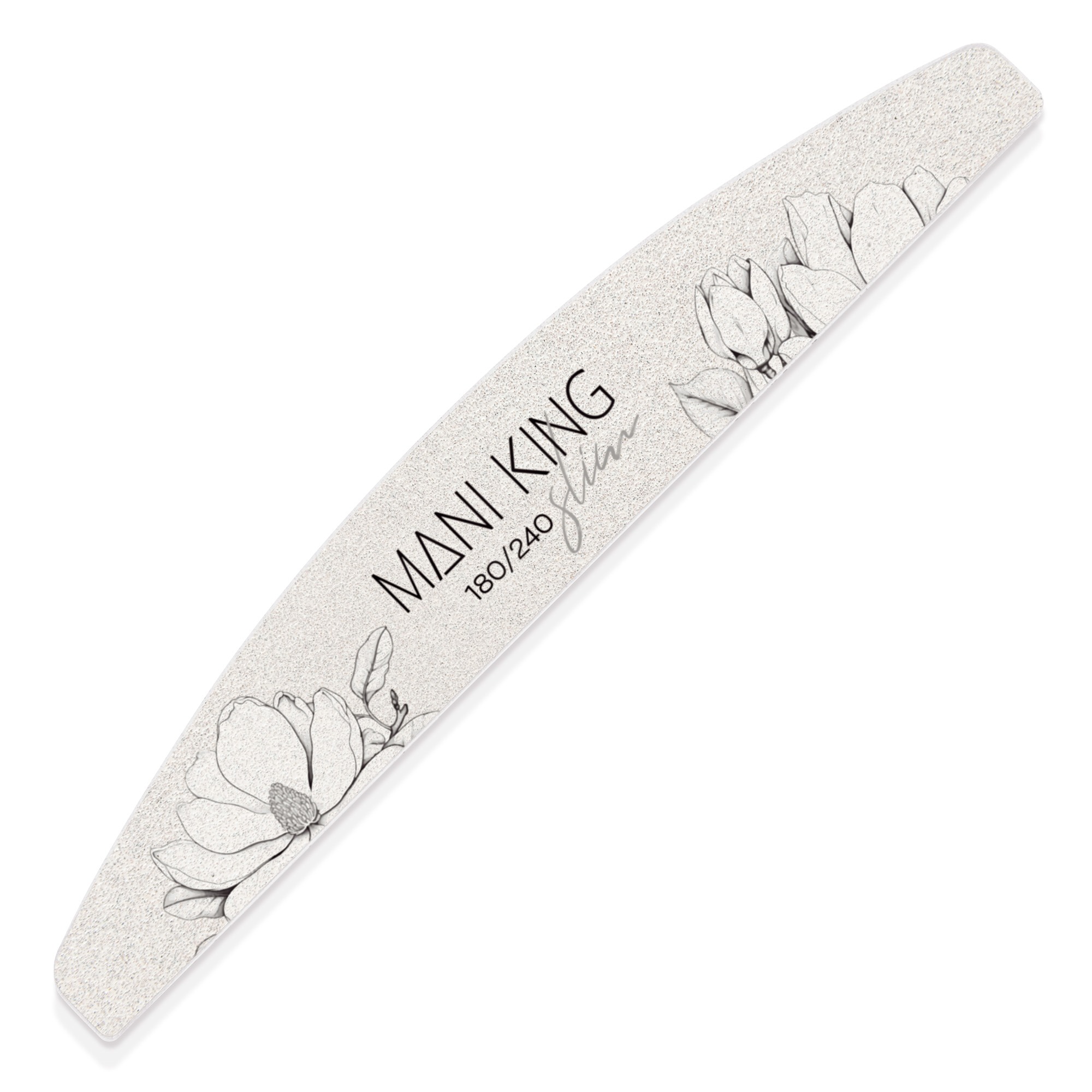 MANI KING Pilnik do paznokci PÓŁKSIĘŻYC 180/240 Slim - Flora - 25 szt. - obrazek 5