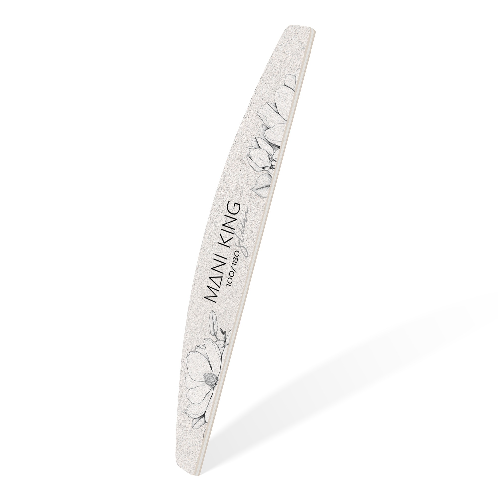 MANI KING Pilnik do paznokci PÓŁKSIĘŻYC 100/180 SLIM - Flora - obrazek 4