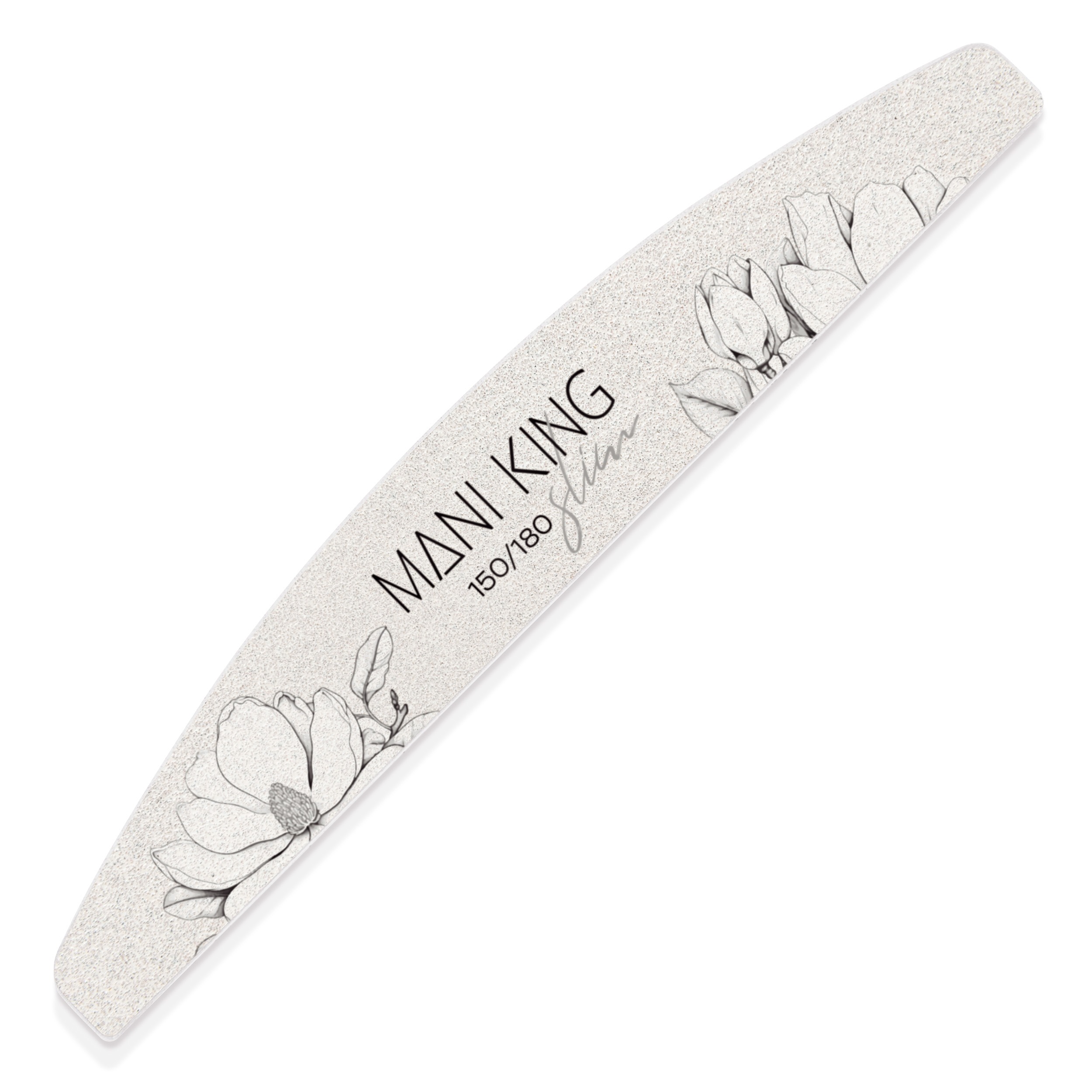 MANI KING Mineralny Pilnik do paznokci FLORA PÓŁKSIĘŻYC 150/180 Slim BEZPIECZNY PAKIET - 25 szt. - obrazek 5
