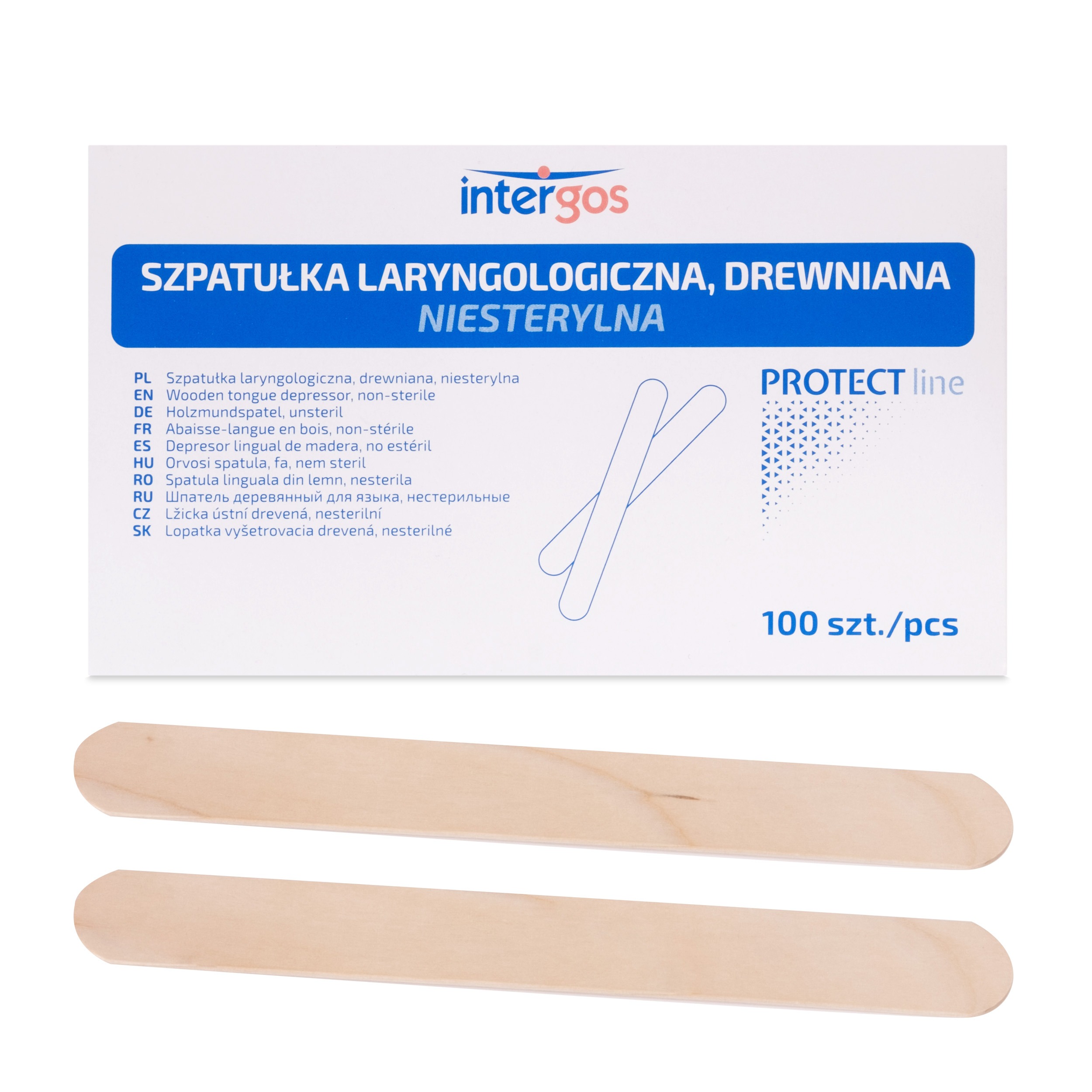 Goodwood Szpatułki laryngologiczne drewniane jednorazowe 100 szt. Intergros - obrazek 4
