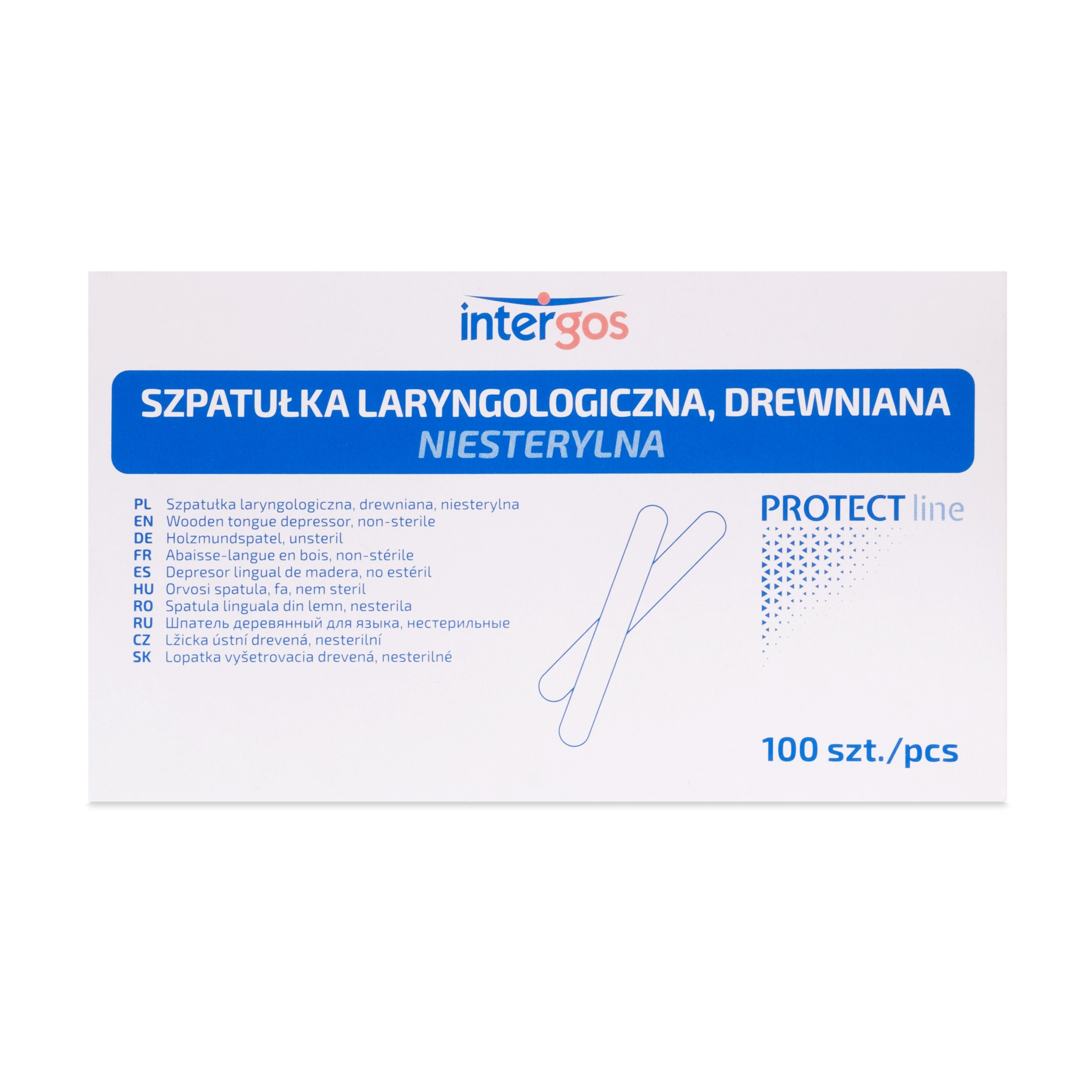 Goodwood Szpatułki laryngologiczne drewniane jednorazowe 100 szt. Intergros - obrazek 2