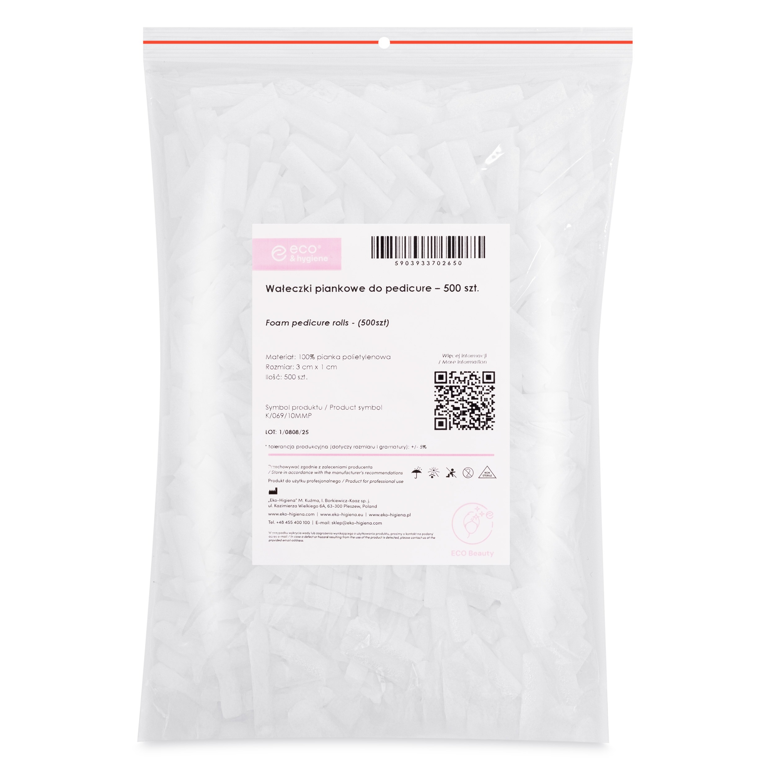 Wałeczki piankowe do pedicure (500 sztuk) - obrazek 2