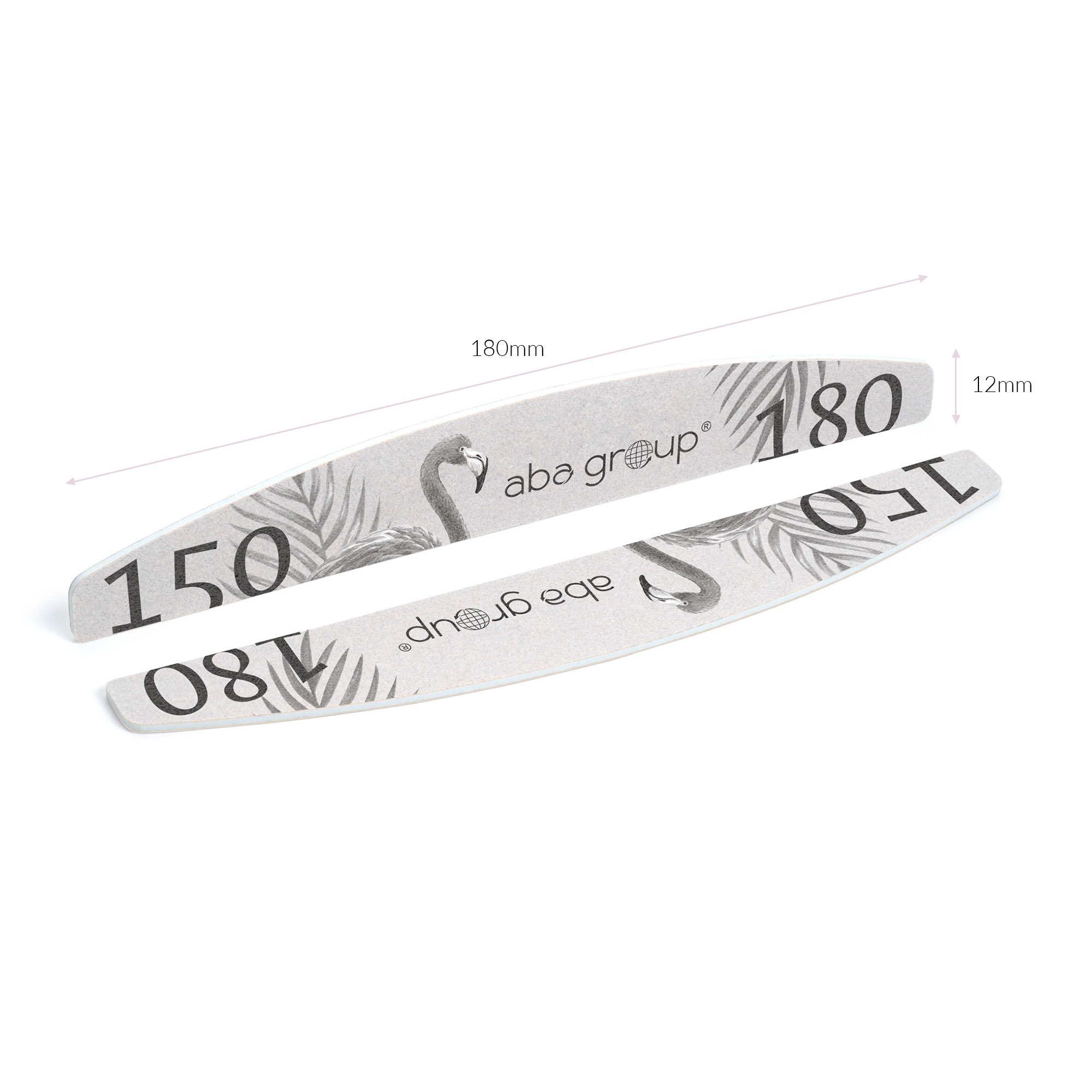 Aba Group Pilnik do paznokci PÓŁKSIĘŻYC 150/180 SLIM - FLAMING, 50 sztuk - obrazek 2