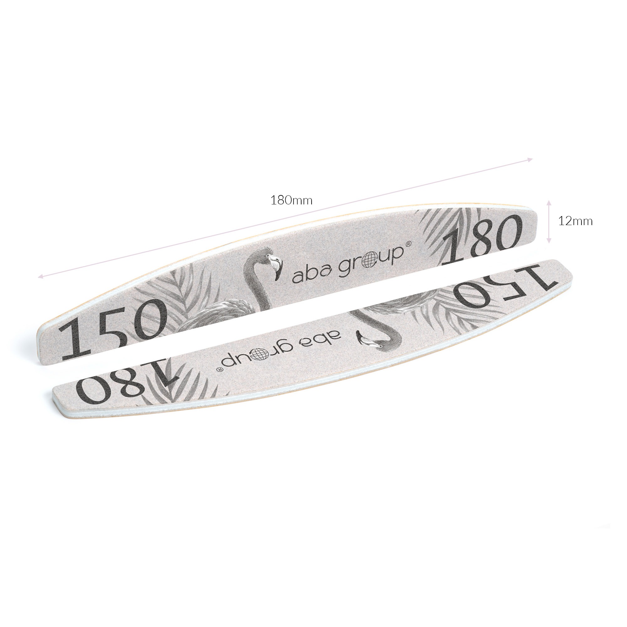 Aba Group Pilnik do paznokci PÓŁKSIĘŻYC 150/180 STANDARD - FLAMING, 50 sztuk - obrazek 2