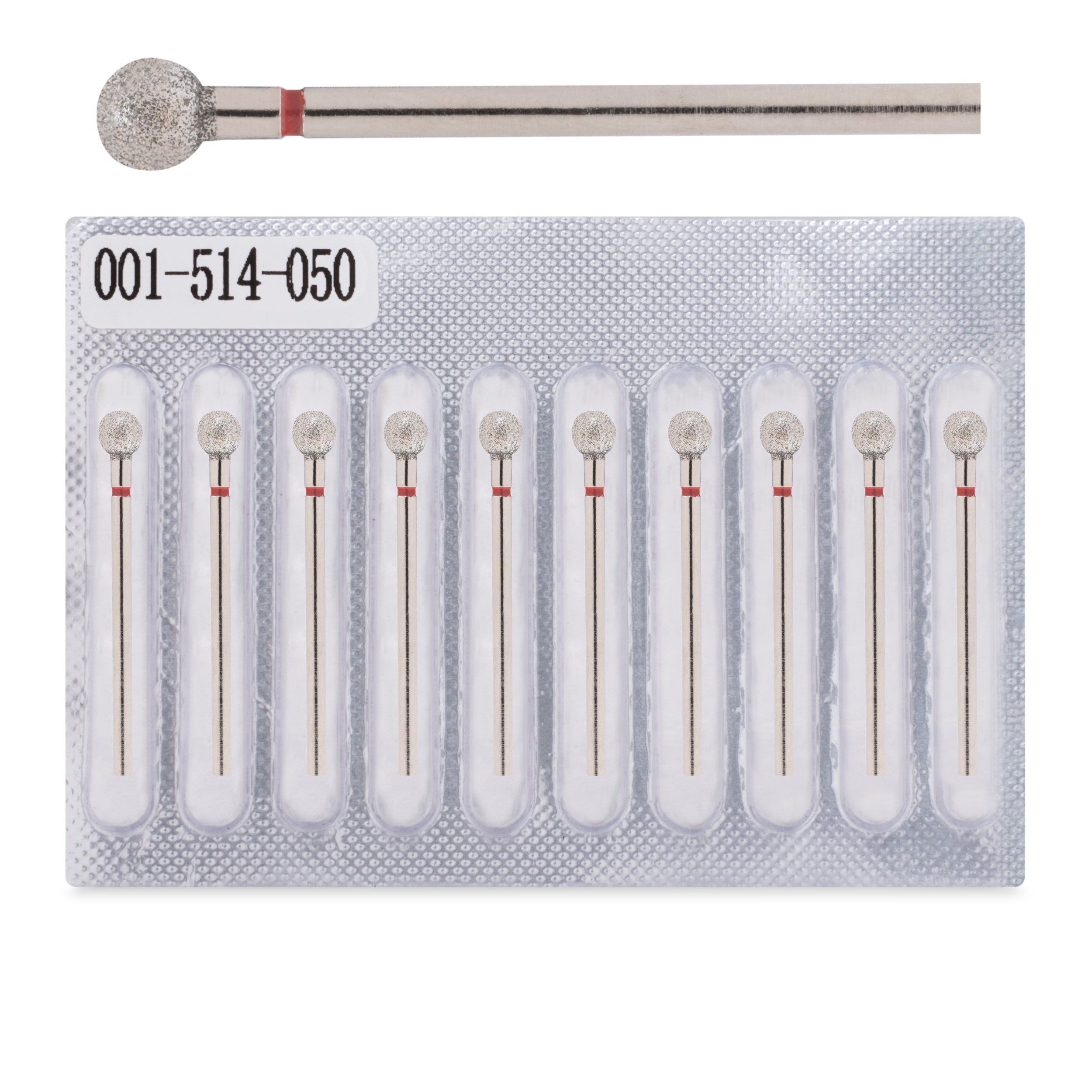 Frez diamentowy kulka 5 mm 10 szt. w blistrze - obrazek 3