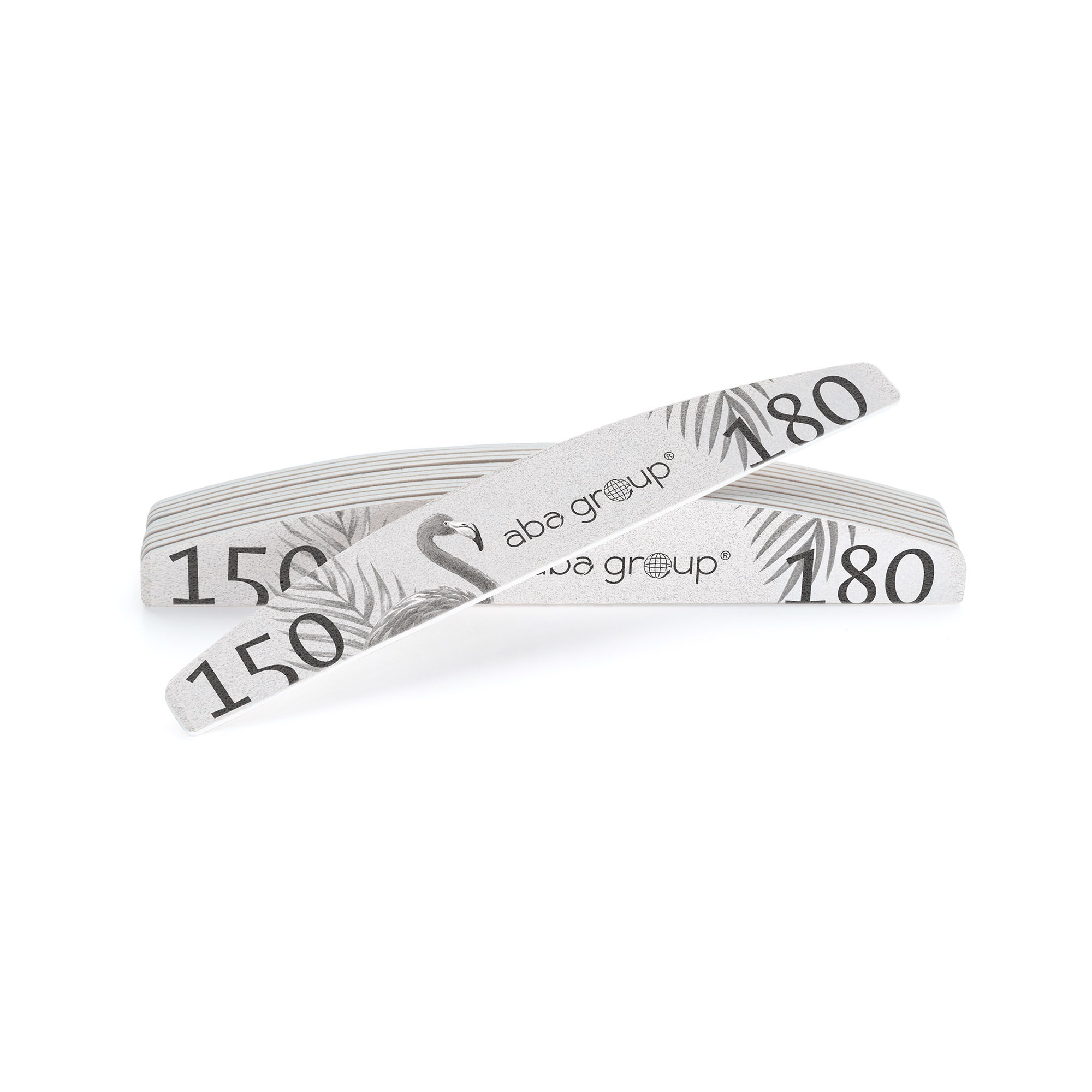 Aba Group Pilnik do paznokci PÓŁKSIĘŻYC 150/180 STANDARD - FLAMING, 50 sztuk
